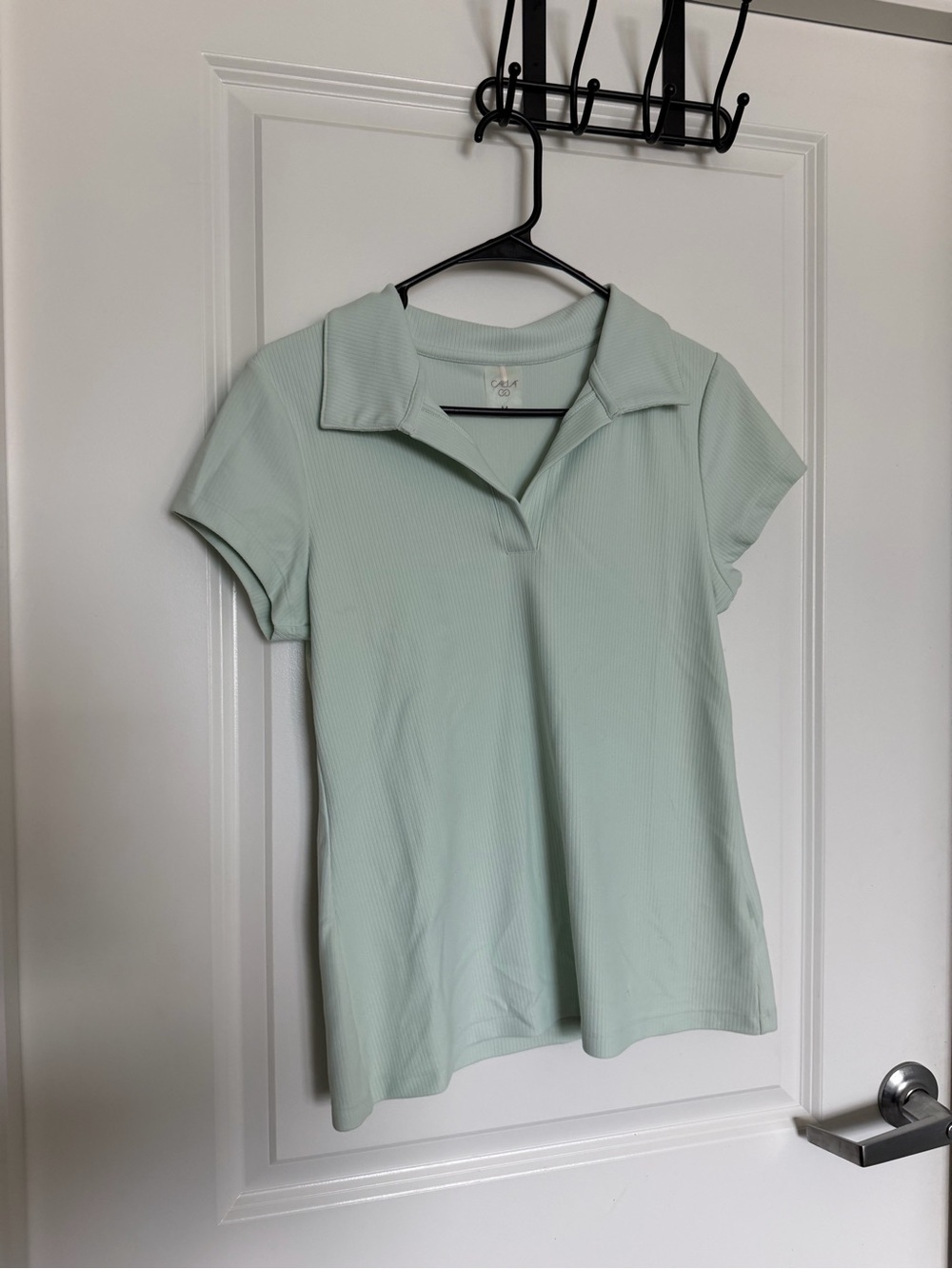 CALIA by Carrie Underwood Mint Short-Sleeve Ribbed Polo